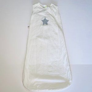 Perlim Pinpin Quilted Bamboo Sleep bag in Ivory with Silver Star Size 0-6 months